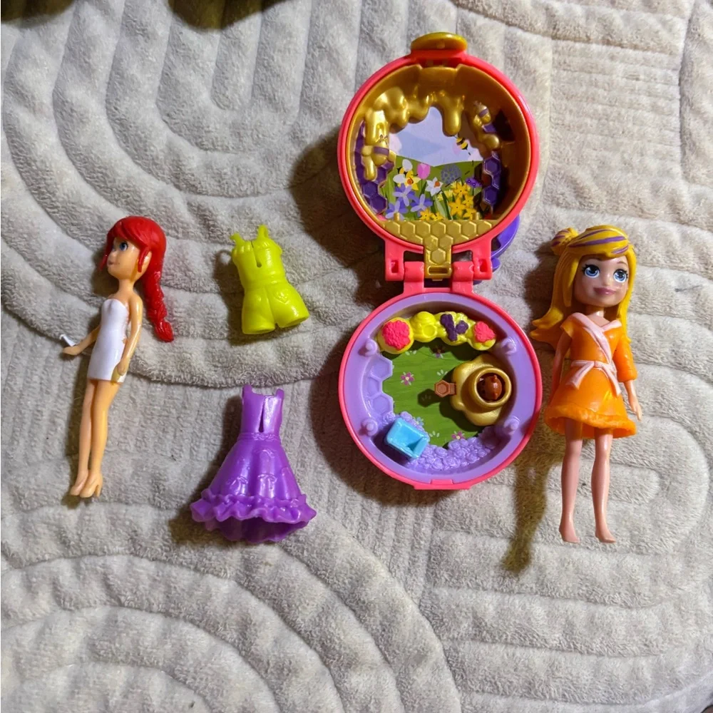 Unicorn Colorful Pat Light an Polly pocket set